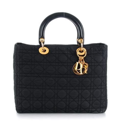 nylon lady dior|CHRISTIAN DIOR Nylon Cannage Large Lady Dior Black .